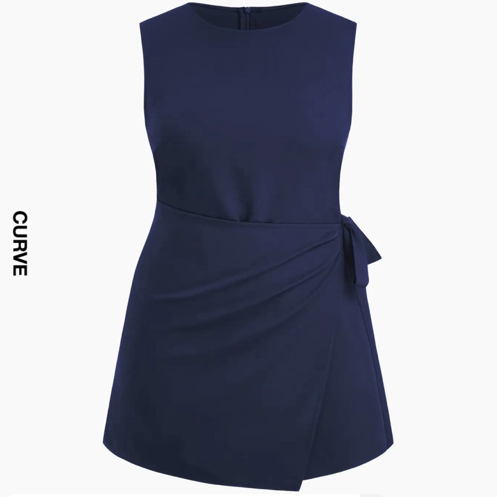 **NWT** Cider Navy Mini Wrap Dress